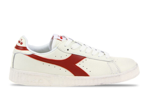 Diadora Game L Low Waxed Wit/Rood Dames