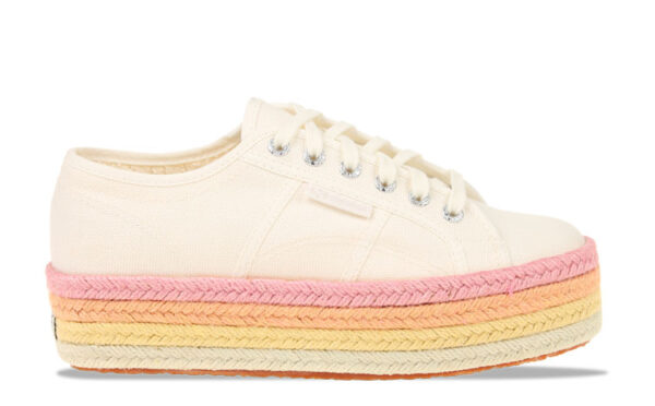 Superga 2790 Multicolor Rope Wit/Roze Dames