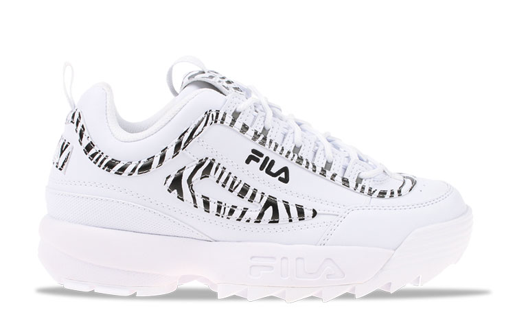 Fila Disruptor Wit/Zebra Dames